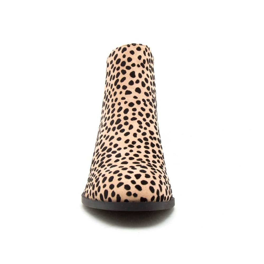 Tan Black Leopard Chelsea Booties - Picture 5 of 5